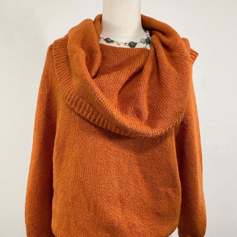 Anthropologie Women’s XS Sweater Draped Cowl Neck Pull Over Long Sleeve - Picture 16 of 16